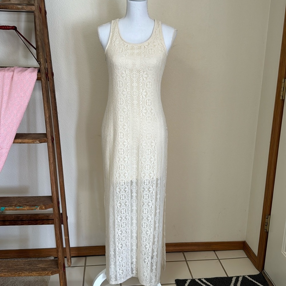 No Boundaries Crochet Maxi Dress